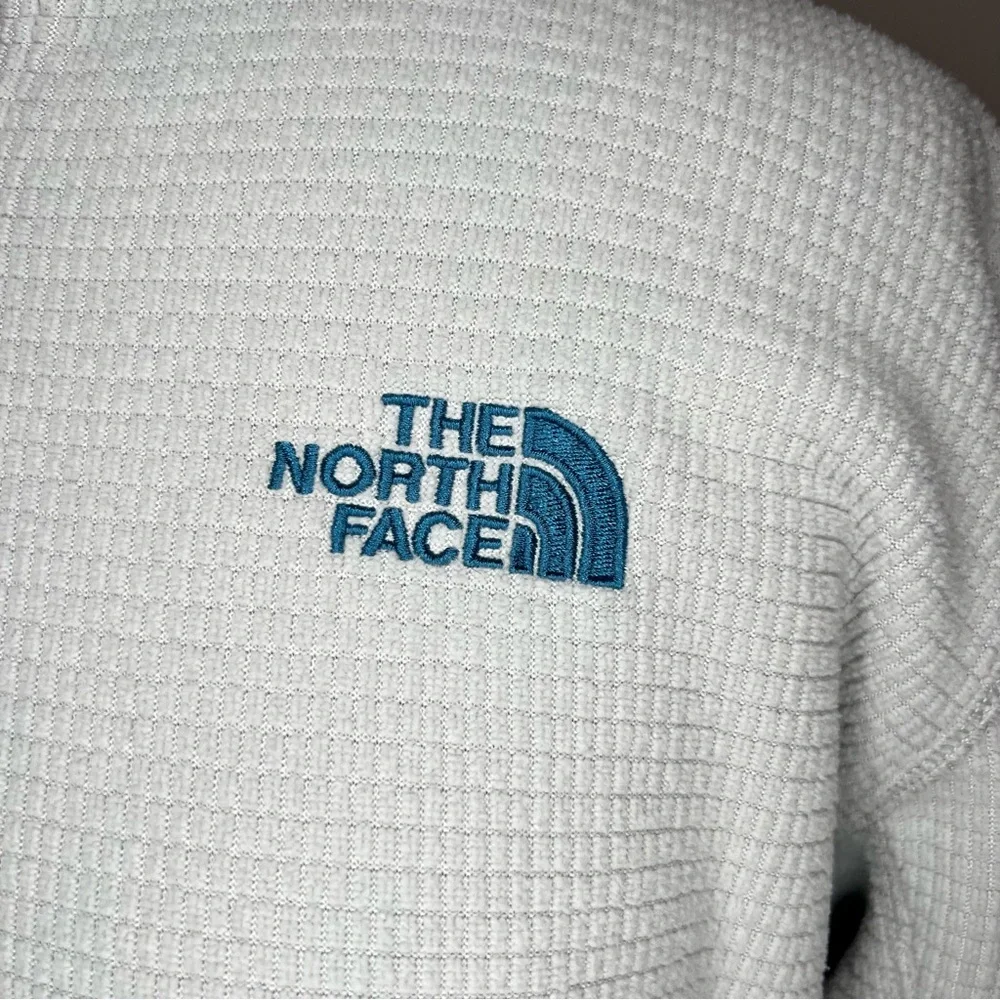 The North Face Waffle Knit Pullover Fleece 1/4 Zip Long Sleeve Mens M Gray